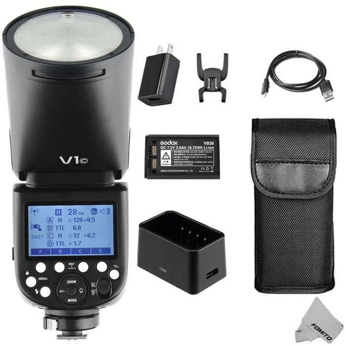 Godox V1 O Flash Speedlite con batteria Li-Ion per Olympus/Panasonic