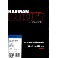 Harman by Hahnemuhle Matt Fibre Duo 210 gr. A4 5 fogli