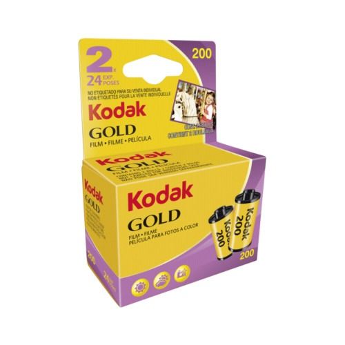 Kodak Gold 200 Film 135 mm 36 pose Bipack Confezione 2 pellicole