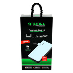 Patona Premium Powerbank Stark 1.0 PD65W 20.000mAh whit 2 Integrated Charging Cables USB-C e Lightning