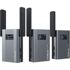 Synco Wmic TS Sistema Microfonico wireless UHF 150m 1 Ricevitore 2 Trasmettitori